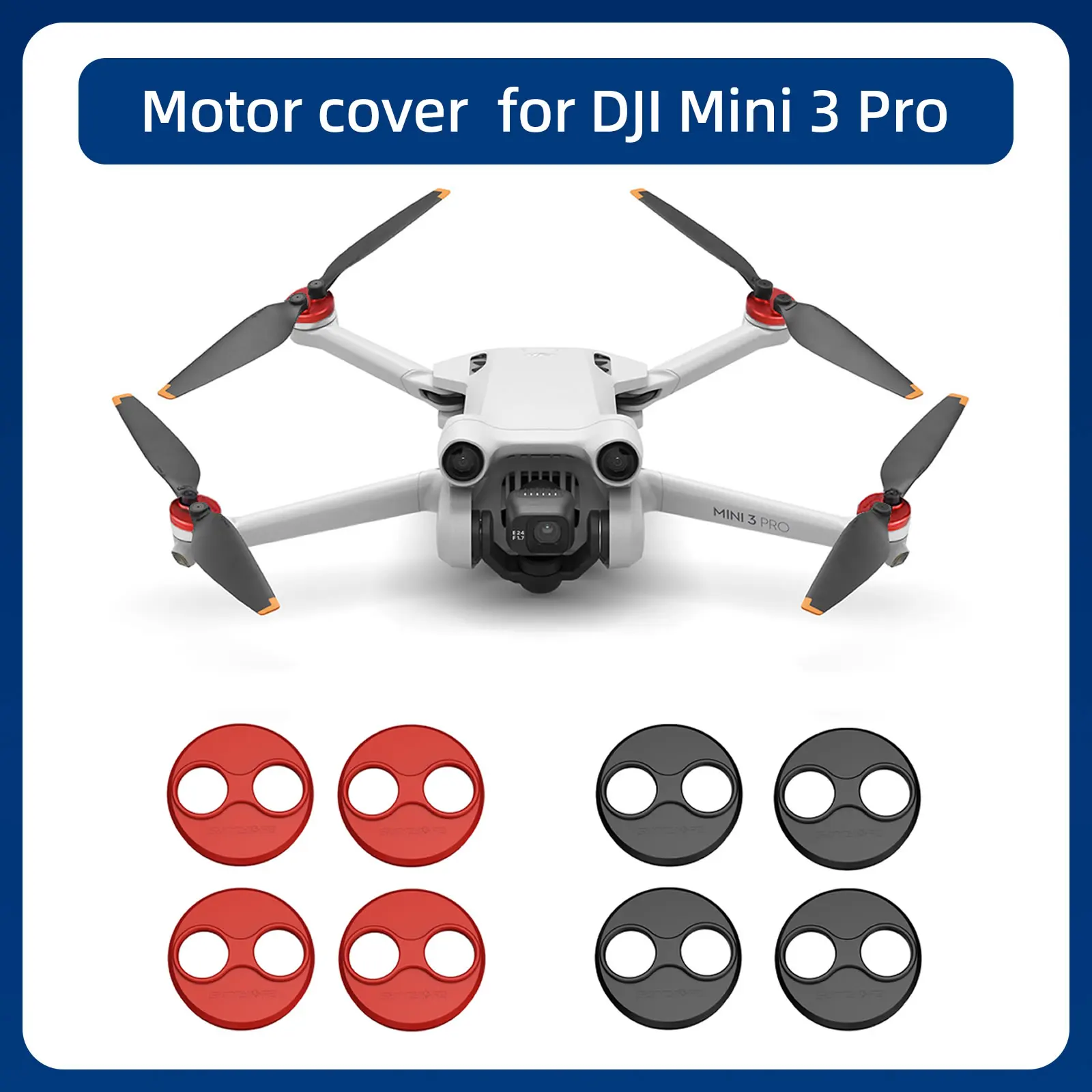 DJI Mini 3 Pro Aluminium Motor Cover Cap 4PCS Drone Dust-proof Engine Protector Guard Protective Accessory for DJI Mini 3 Pro
