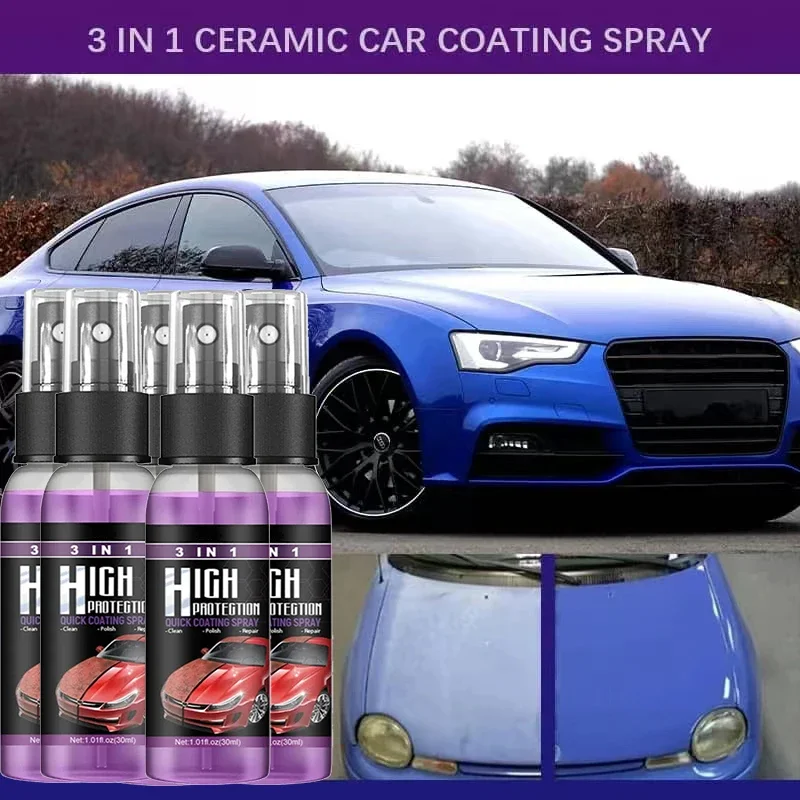 Car Wax Polish Spray Rapid Ceramic Coating Fortify Hydrophobic Intense Gloss Shine For Glass&Wheels&Paint Sealant Detail