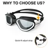 Adult Anti-fog UV Protection Lens Men Women Clear Lens Swimming Goggles Waterproof Adjustable Silicone Swim Glasses in Pool 6