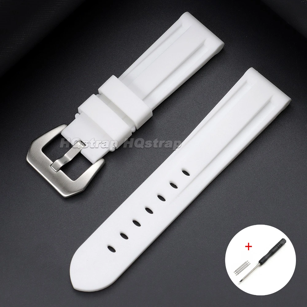 Premium Rubber Watch Strap - Soft Sport Silicone Wristband