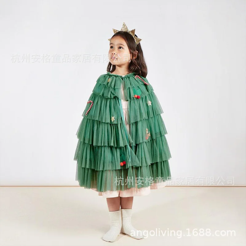 Children's Christmas Tree Cloak COSPLAY Kindergarten Dance Performance Costume Prop Show