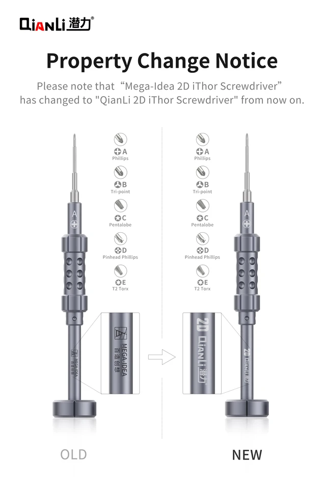 【QIANLI】2点セット QIANLI 2D Precision Screwdriver Set Hand Tools for iPhone