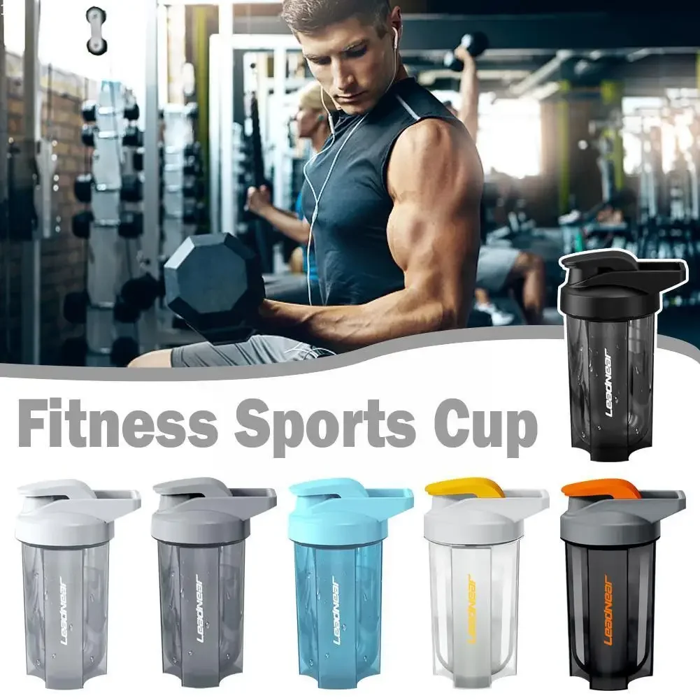 Portable Leak-Proof Protein Shake and Fitness Mixing Bottle