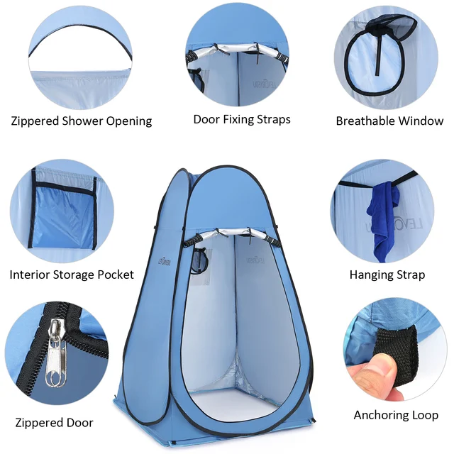 Cabine De Change Portable, Tente De Douche Légère Et Durable Pour Camping, Toilettes Tout Temps - Chine Fête Et Tente De Camping Prix
