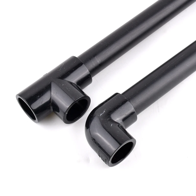 1Pc 16 ~ 50mm Schwarz PVC Rohr Anschluss Gerade Ellenbogen T Gelenke Aquarium Entwässerung Rohr Armaturen Garten Bewässerung DIY Zubehör – Detail 9
