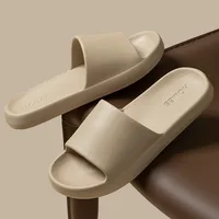 Solid Color Slippers EVA Thick Sole Antislip Comfortable Journal Style Slides Indoor Outdoor 2