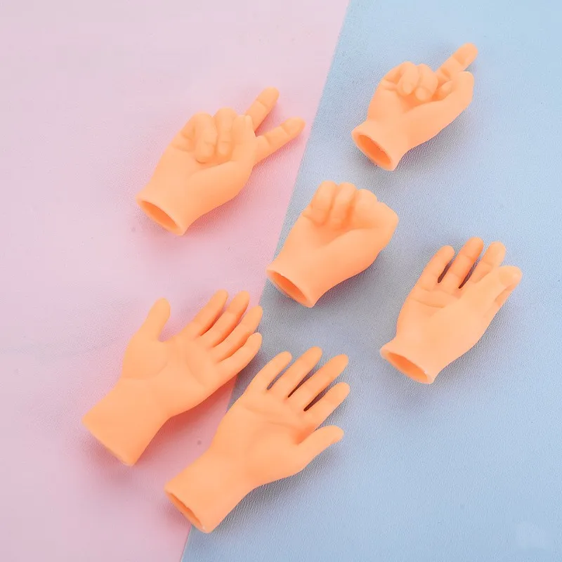 

Mini Hands Model Tiny Hands Cat Massage Tool Funny Silicone Gloves Finger Gloves Little Finger Cat Toy