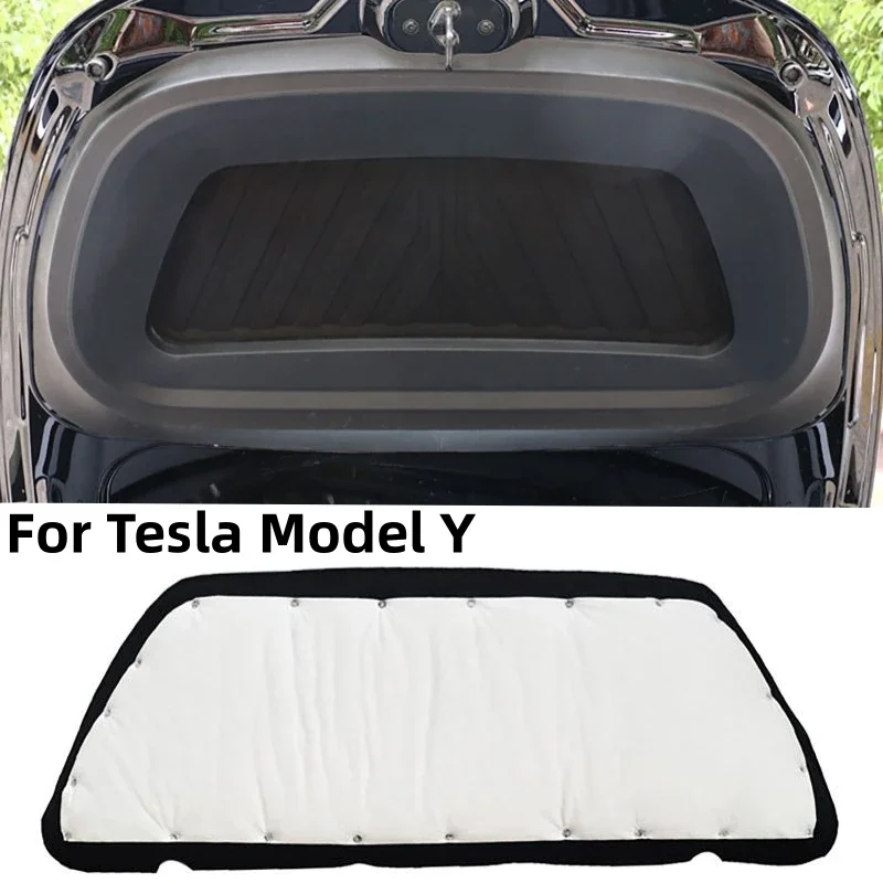 Car Double-Layer Front Hood Engine Sound Insulation Pad Engine Heat Insulation Cotton Mat for Tesla Model Y