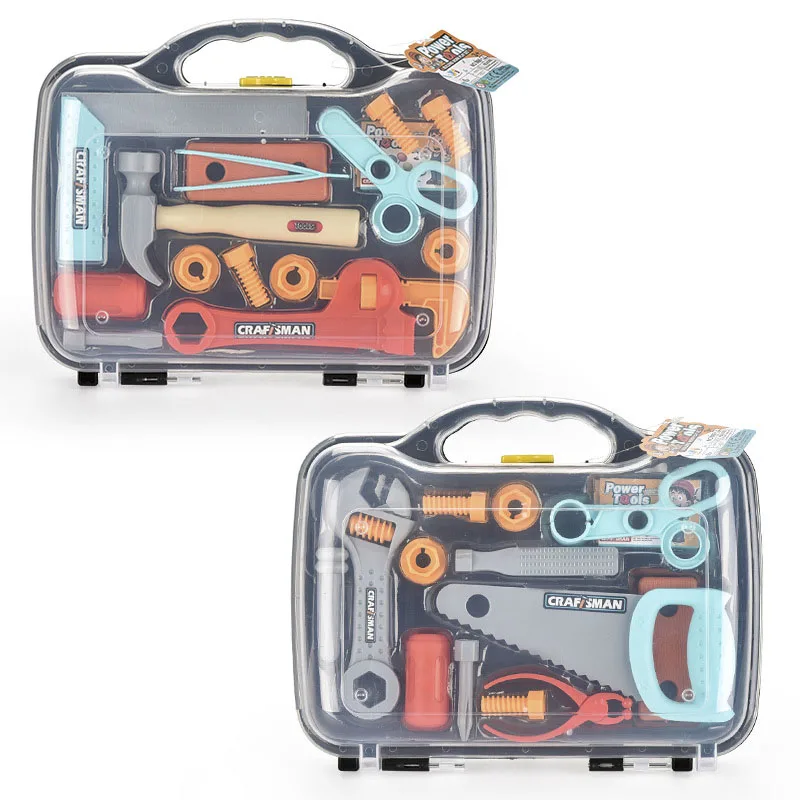 

Children's Toolbox Engineer Simulation Repair Tools Pretend Toy Drill Screwdriver Tool Kit Play Toy Box Set for Boys Kids