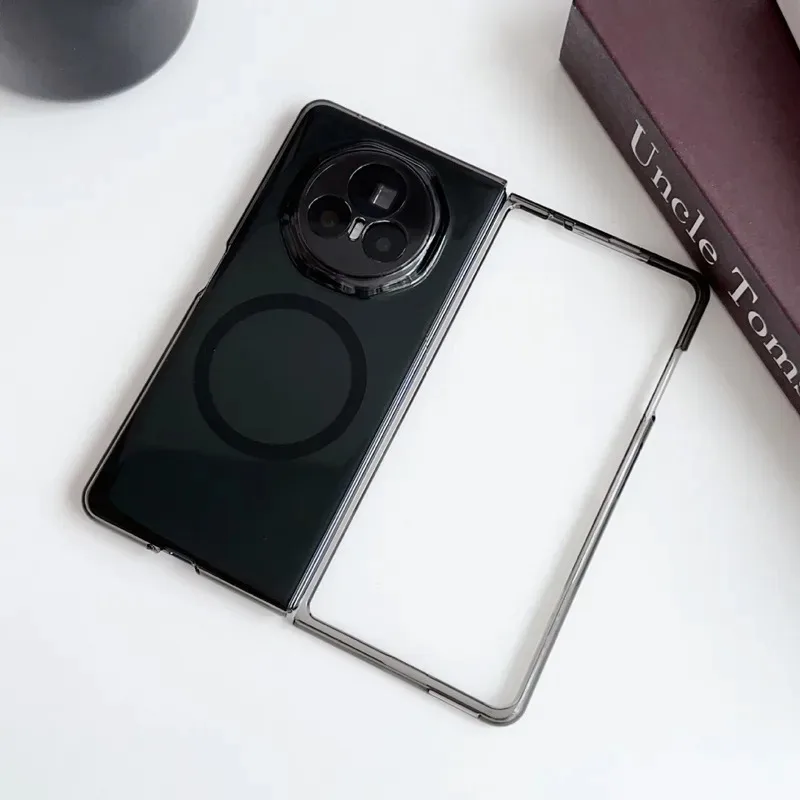 Ultra-Thin Shockproof Magnetic Clear Matte Flip Back Cover Case with Magsafe Compatibility