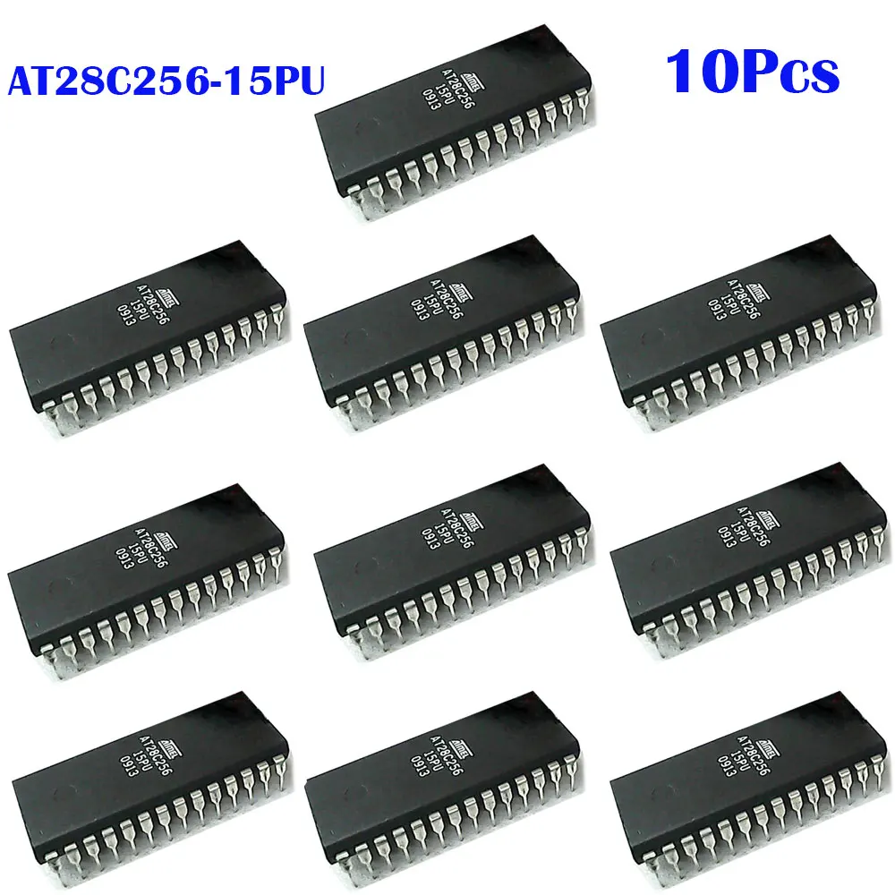 10PcsAT28C25615PU256K32Kx8PagedParallelEEPROMAT28C256ICChip