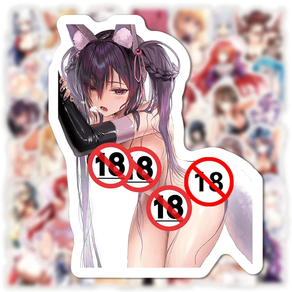 10/30/50/100PCS Anime Sexy Mixed Girl Hentai Waifu PVC Graffiti Stickers for Phone Luggage Laptop DIY Manga Sticker Party Gifts