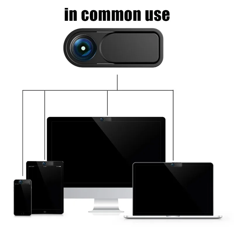 Universal Privacy Webcam Cover for Laptops, Tablets, and Smartphones - Set of 1/5/10