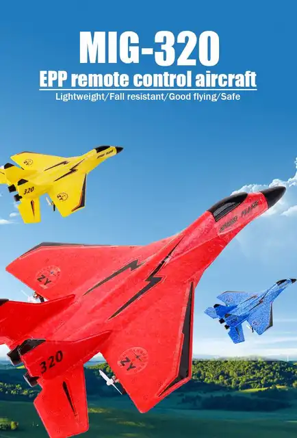 MIG 320 Plane RC Plane RC Glider Plane 2.4GHz High Speed Motor EPP Toy Gift RC Plane Toy Electric RC Aircraft Drone 3