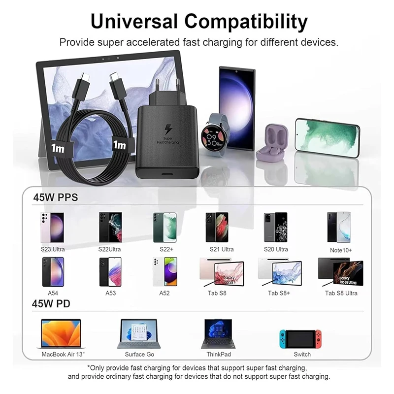 SAMSUNG 45W Super Fast Type C USB Charger Adapter