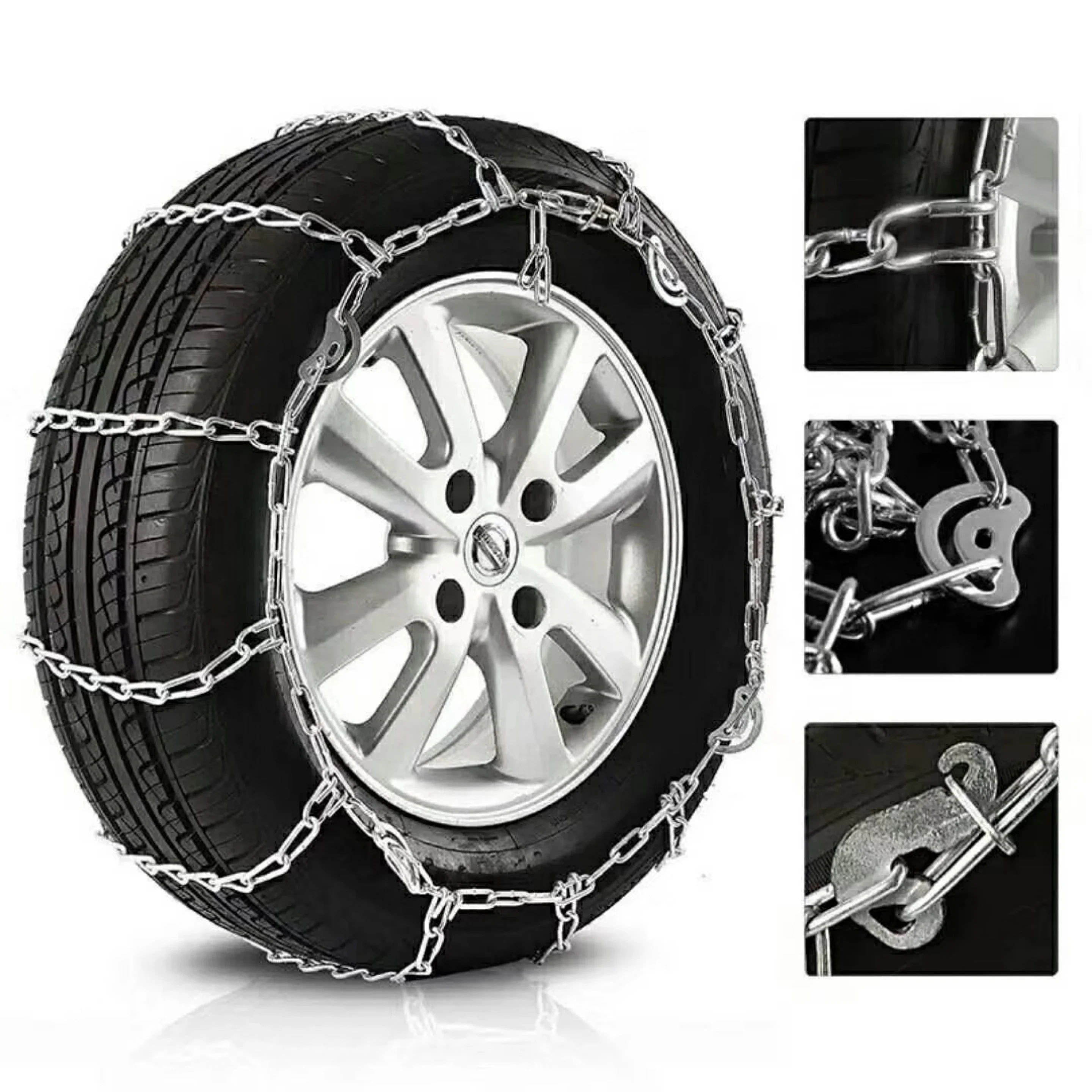 Car Tire Anti-skid Steel Chain Winter Spikes Cadenas Para Nieve For Tire Chains Rain Winter Tool Tires For Car Truck SUV