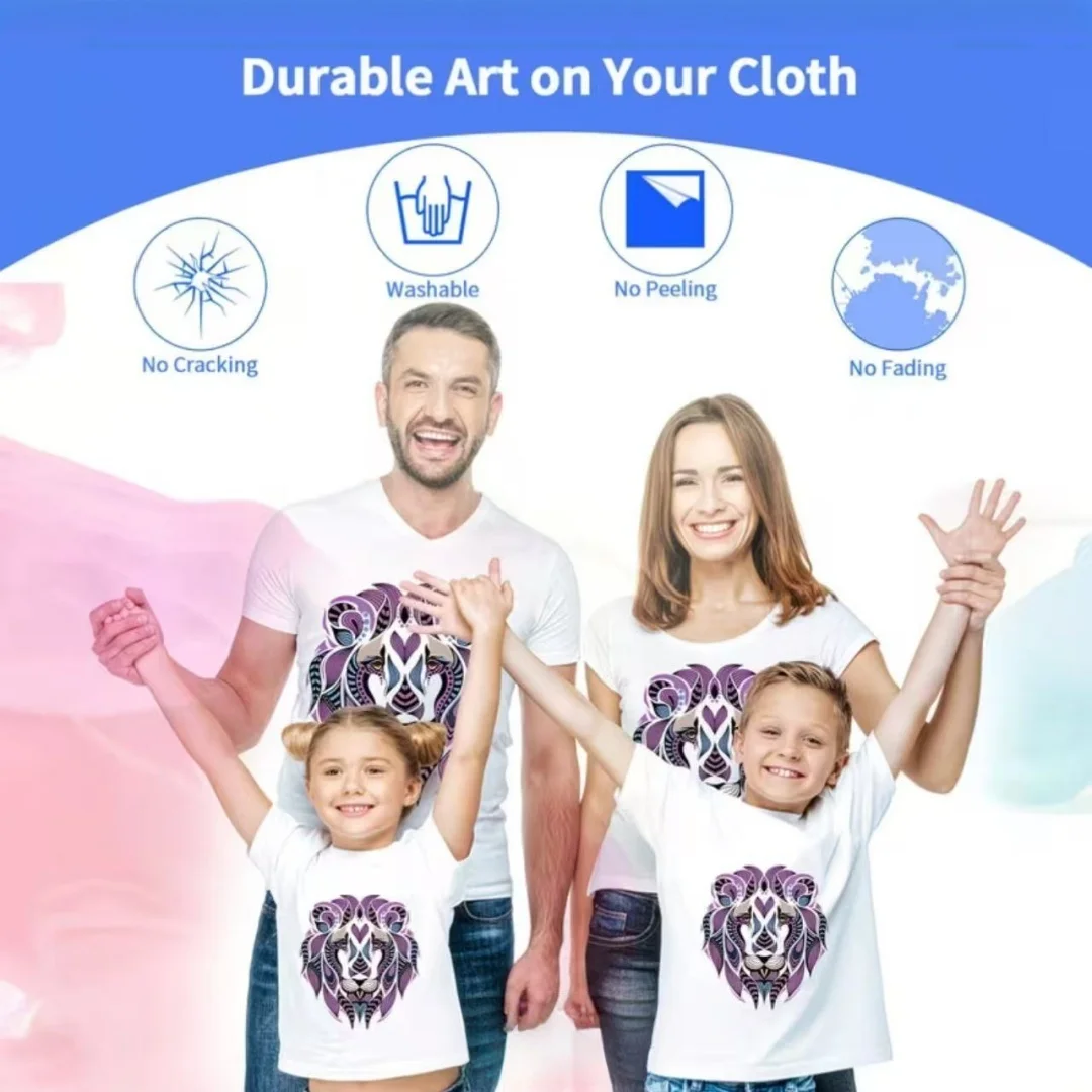 20/50/100Pcs A4 스테인레스 스틸 블랭크 애완동물 열전사 용지, 티셔츠 및 섬유에 DIY 패턴을 직접 인쇄하는 데 사용됨