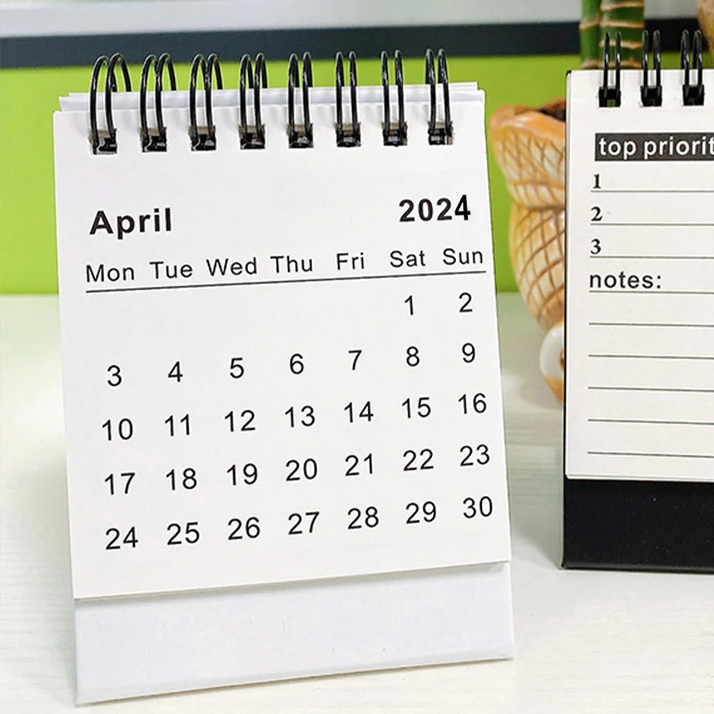 

Household Calendar Daily Use Standing Calendar Decorative Monthly Calendar Home Supply