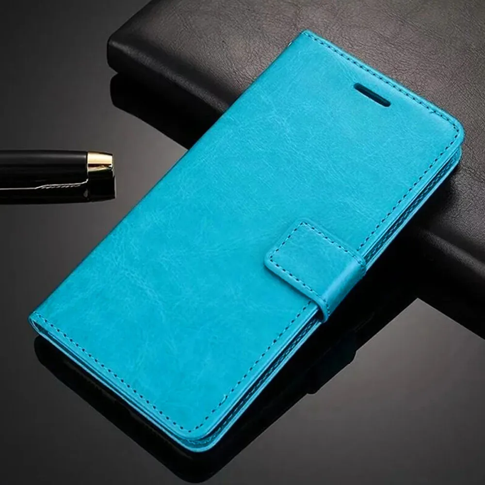 Leather Magnetic Flip Stand Cover - Shockproof Card Wallet Book Coque