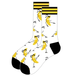 Streetwear Oversized Cartoon & Fruit Design Cotton Socks - EUR38 - 45 (New arrival)
