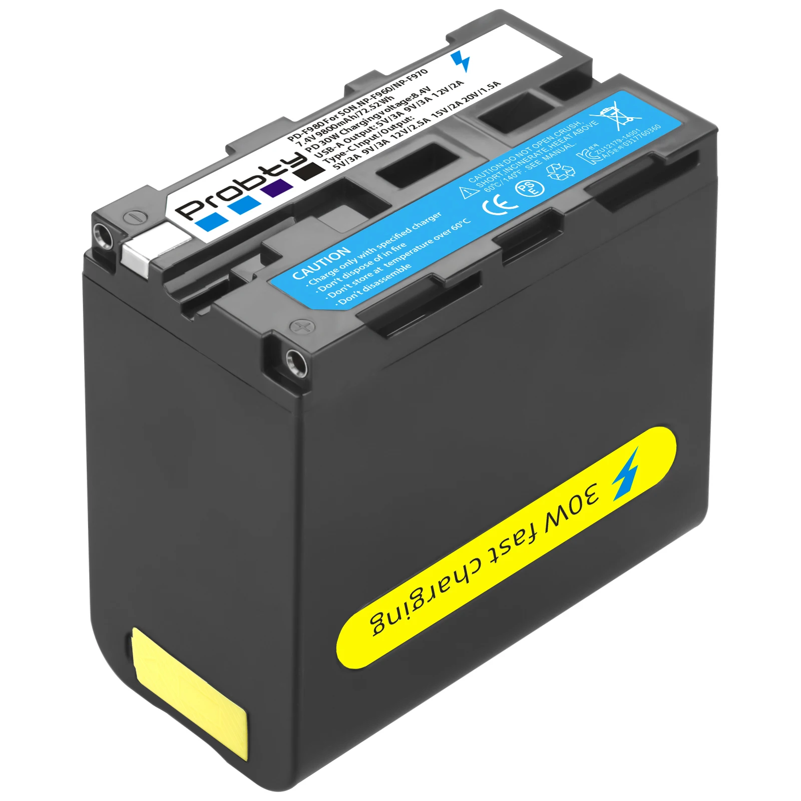 Atualizado Np-f970 Bateria np F970 Np-f980 30w pd Carregamento Rápido Bidirecional Display Led para Sony Np-f970 F960 F750 Bateria F550 - Image 4
