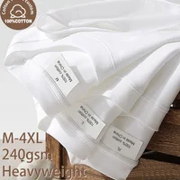 T-shirt pour homme 100% coton pur, marque haut de gamme, respirant, manches courtes, col rond, décontracté, tendance, été 3