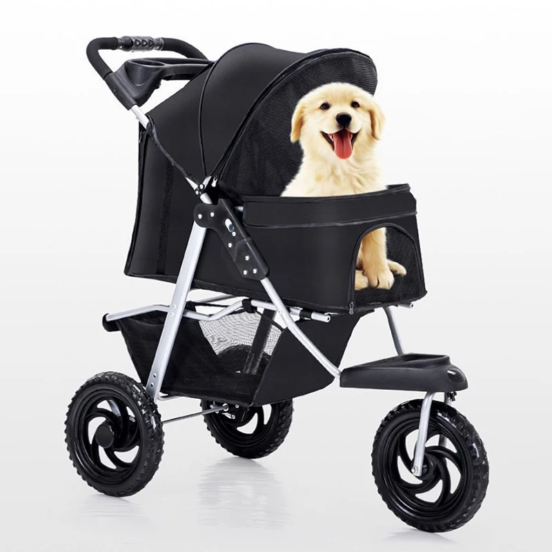 Luxury Pet Dog Cart Trolley Carrier Strollers Breathabletravel Outdoor  Pushchair Separation Four-wheeled Folding New