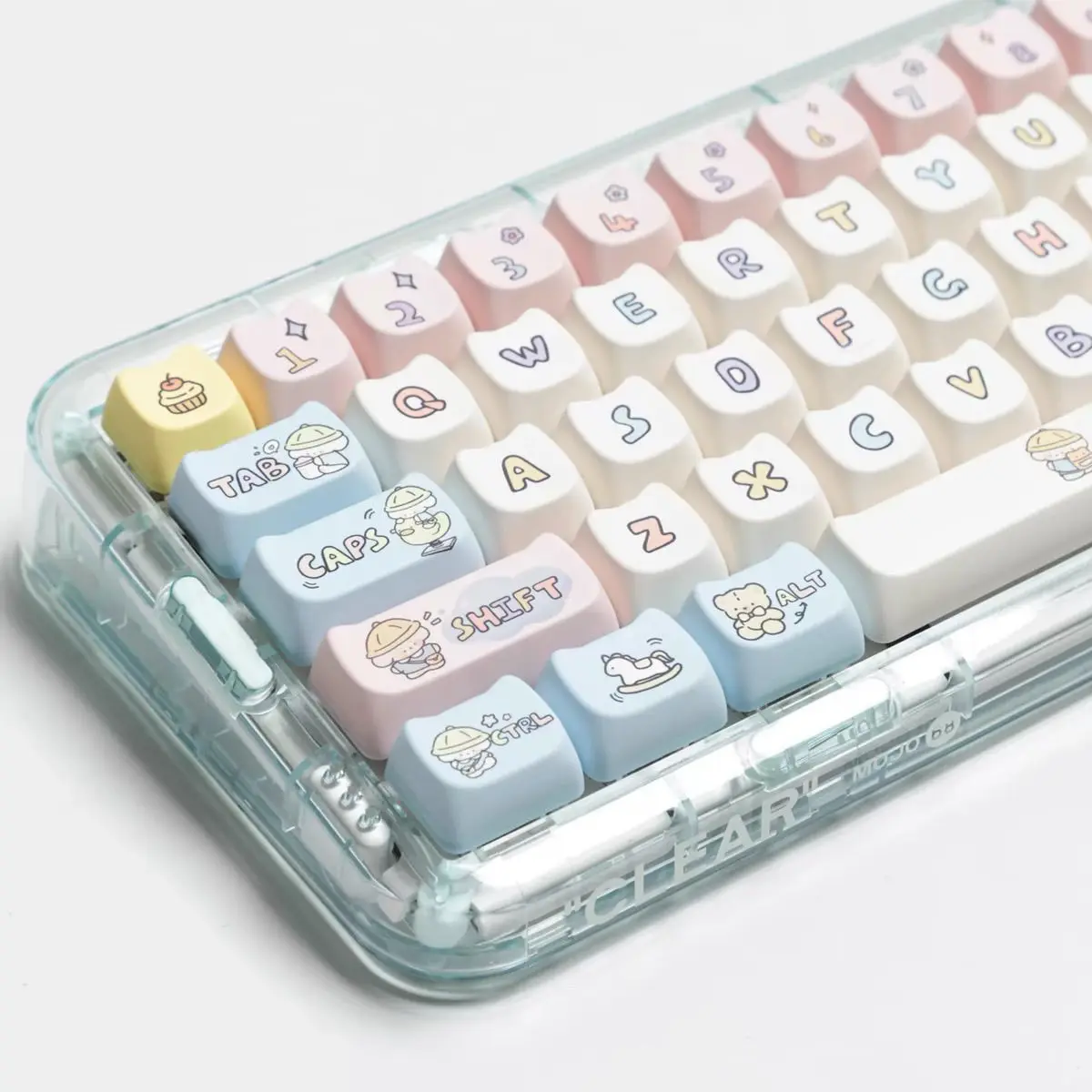 Kawaii Kindergarten Puppy Pastel Mao Profile Keycaps (138 Keys)
