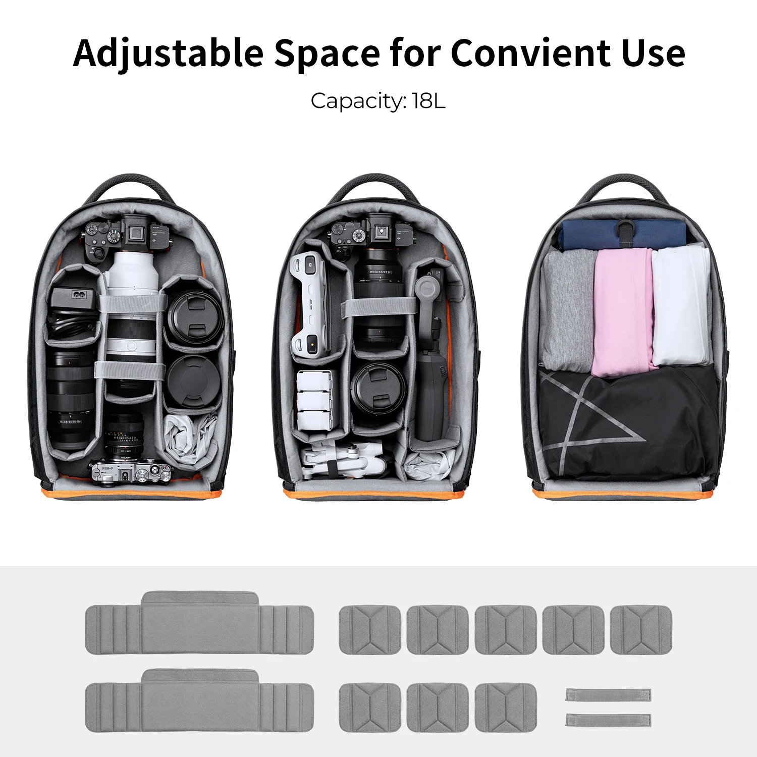 conceito profissional câmera mochila grande capacidade prova dslr água fotografia saco dslr câmera tripé sacos