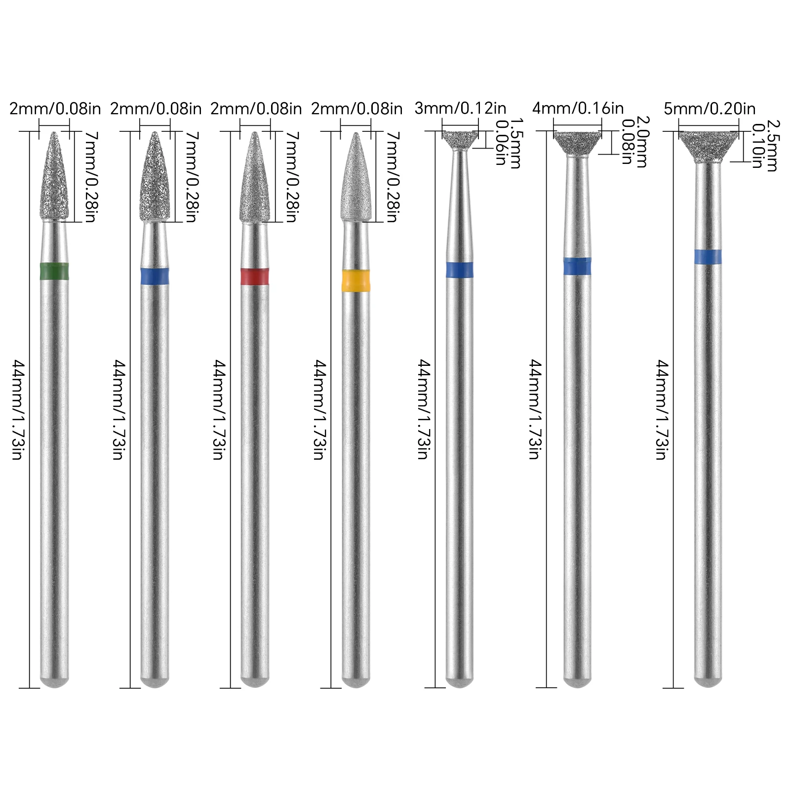 Nail Art Tools Nail Drill Bits Nail Drill Set Nail Drill Kit 10pcs Diamond Milling Cutter Nail Drill Bits Set For Manicure Accessory Pedicure Eletric Machine Nail Bit Brush Burr Tools