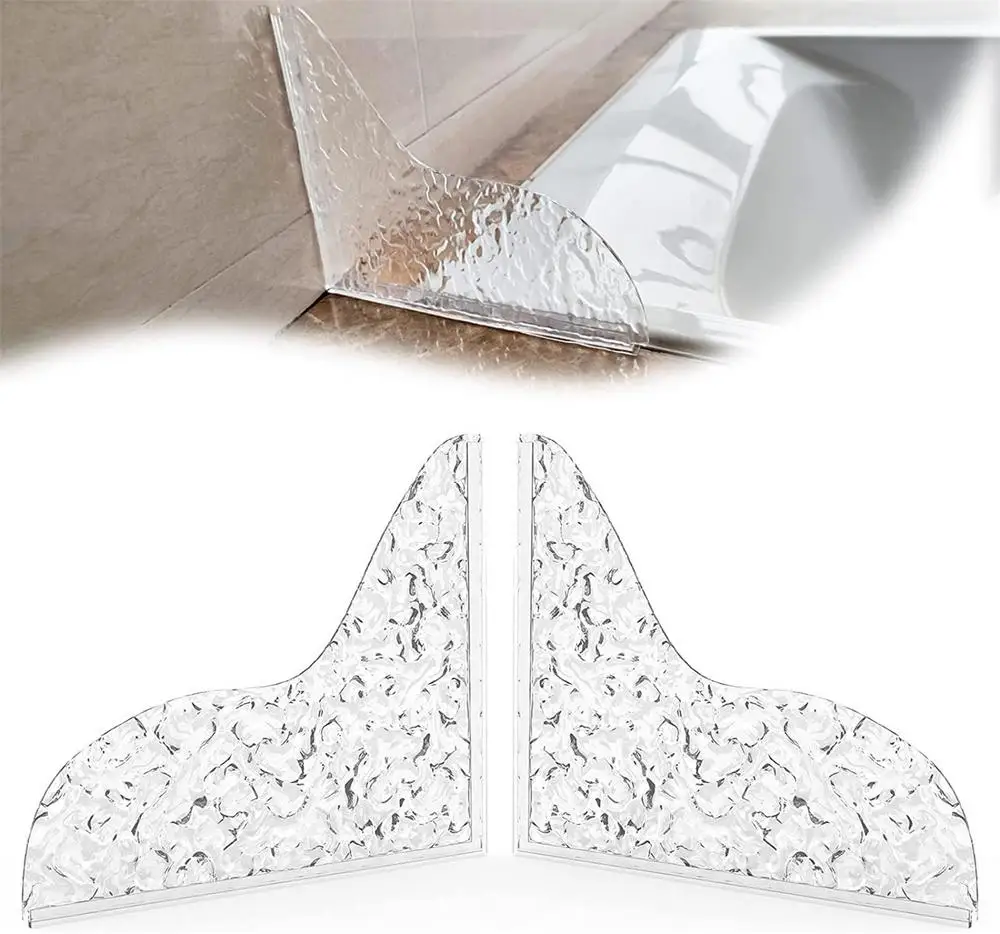 Description Picture 4 of itemGuard Shower Guards Bathtub Water Corner Bath Tub Shield Screen Acrylic Splashing Bathroom Door Curtain Clear Barrier Sink 2Pcs