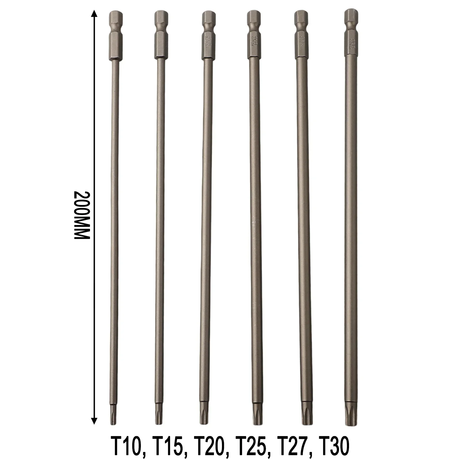 

Extended Screwdriver Bit 1/4 200mm Magnetic Torx Screwdriver Bit Alloy Steel T10 T15 T20 T25 T27 T30 Precision Screwdriver Tool
