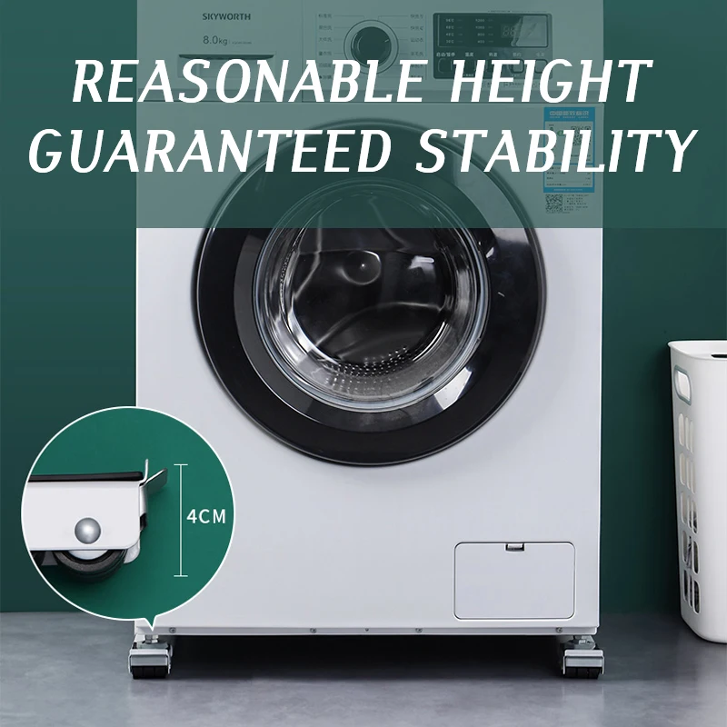 Washing Machine Stand Movable Adjustable Refrigerator Raised Base Mobile Roller Universal Bracket Wheel Dryer Pulley Holder washing machine bracket