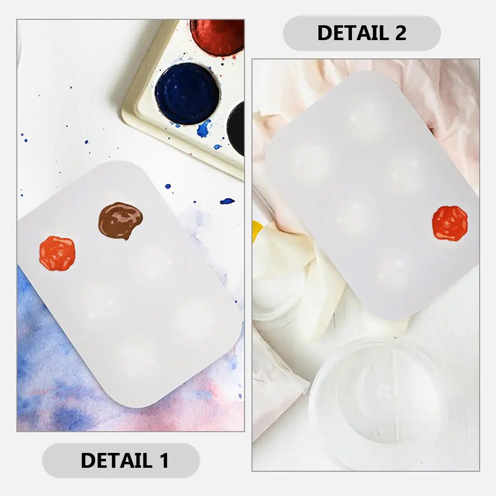3Pcs 믹싱 팔레트 수채화 물감 실리콘 트레이 오일 아크릴 구아슈 페인팅 플레이트 아티스트용 구아슈 팔레트