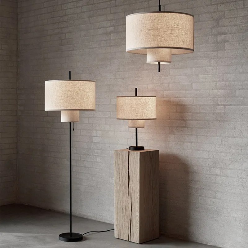 

Margin pendant lamp beige fabric double cloth pendant light for Living Dining Shops Office Hotel Apartment designer Pendant lamp