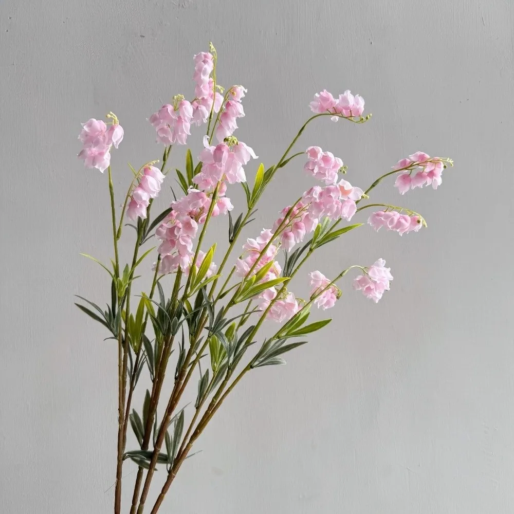 Realistische Künstliche Glockenblumen, 80cm Langer Zweig, Seidenblume mit 3 Ästen, Künstliche Blume für Heim- und Tischdekoration – Detail 2