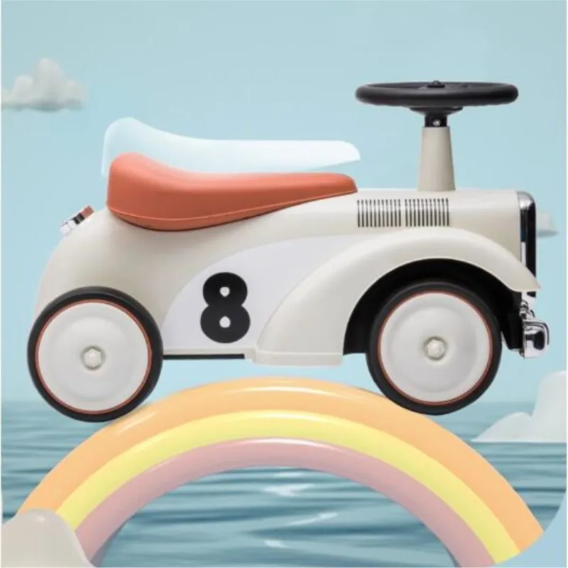 Children's Toddler Slide Outdoor Steering Wheel Limit Turning Anti-rollover Scooter Balance Car Early Education