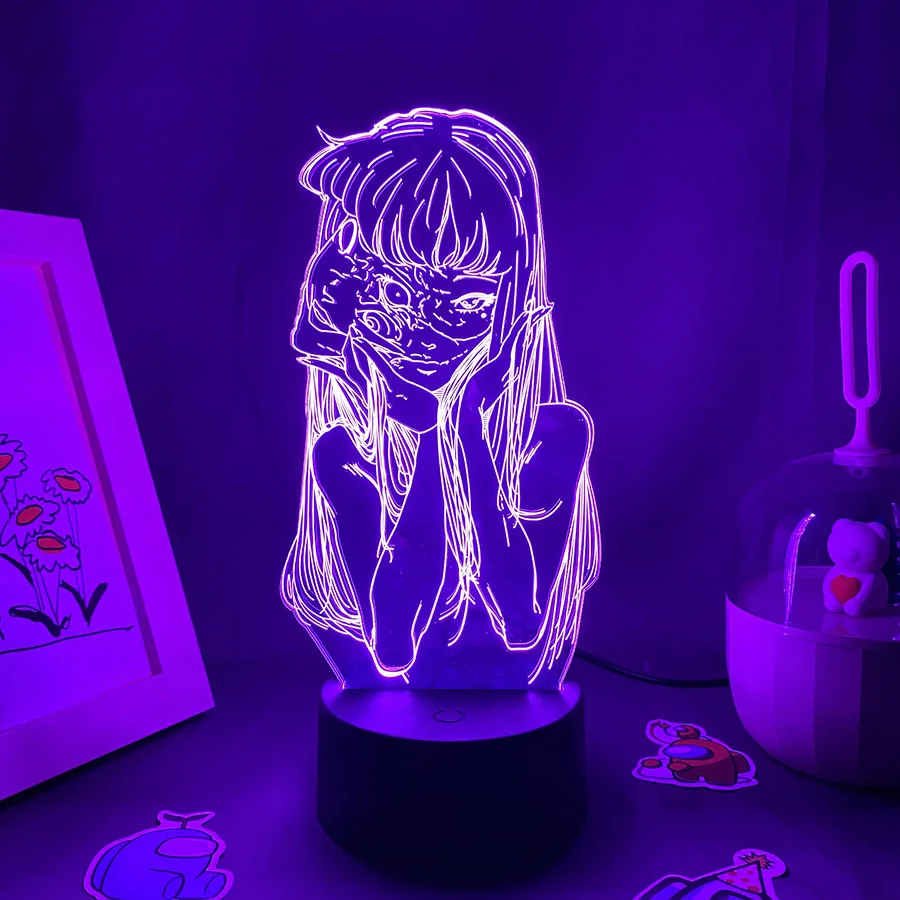 

Anime Junji Ito Collection Tomie 3D Led Night Lights Cool Gift for Friend Lava Lamp Bedroom Table Horrible Manga Kawakami Decor