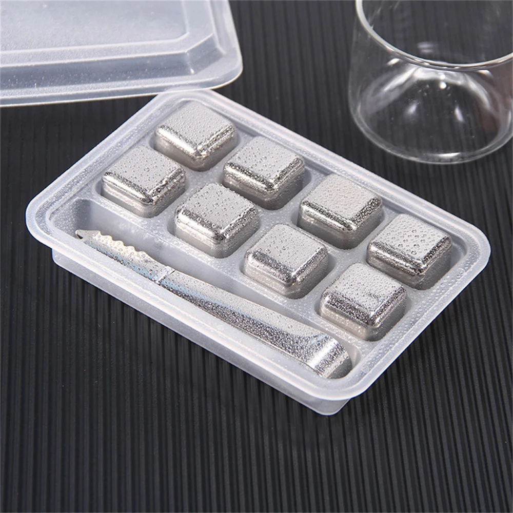 Metal Ice Cubes 304 Stainless Steel Convenient Unique Versatile Whiskey Stone