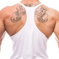 Débardeur de gymnastique en coton pour hommes, gilets de course, dos en Y, chemise sans manches, entraînement musculaire, athlétique, Fitness, Singlets 2