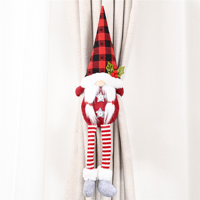 Curtain Buckle Doll Santa Elk Windows Christmas Curtain Decor Christmas Decor For Home Xmas Gift New Year Window Decoration