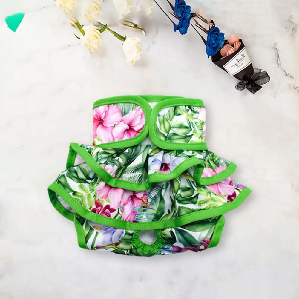 Dog Diaper Comfortable Pet Menstrual Pants Flower Pattern Washable Physiological Diaper For Dogs Cats Small pet diapers,dog diapers,dog nappies