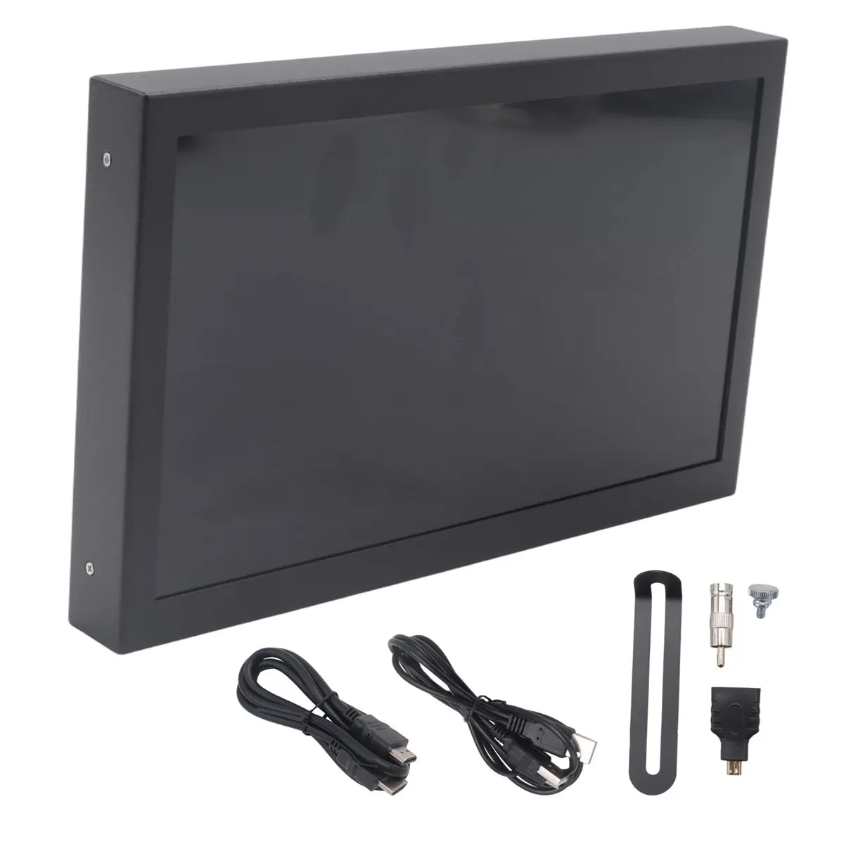  13T 전자제품 액세서리, 7인치 휴대용 디스플레이 IPS 1024x600 LCD HDMI 호환 VGA AV 입력(블랙)