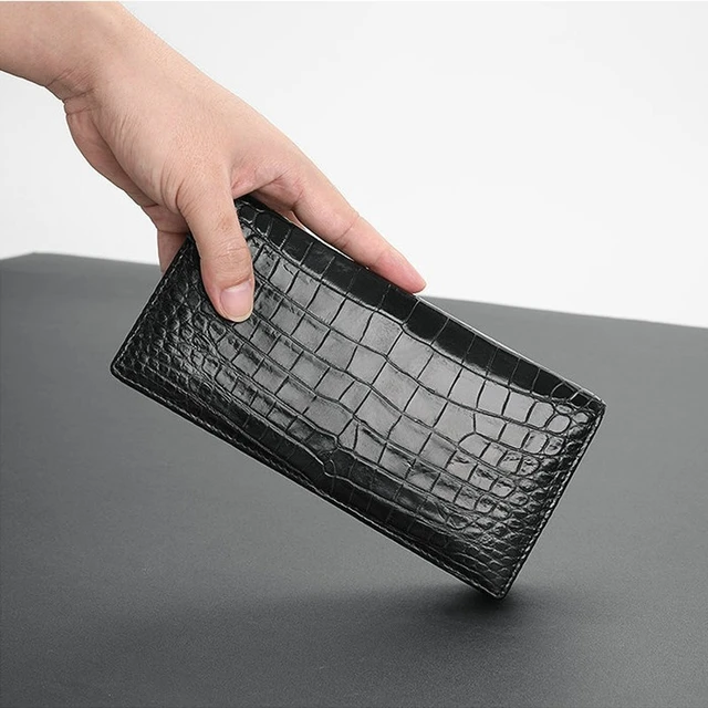 Crocodile Skin Wallet Mens Leather Wallet - Real Mens Wallets