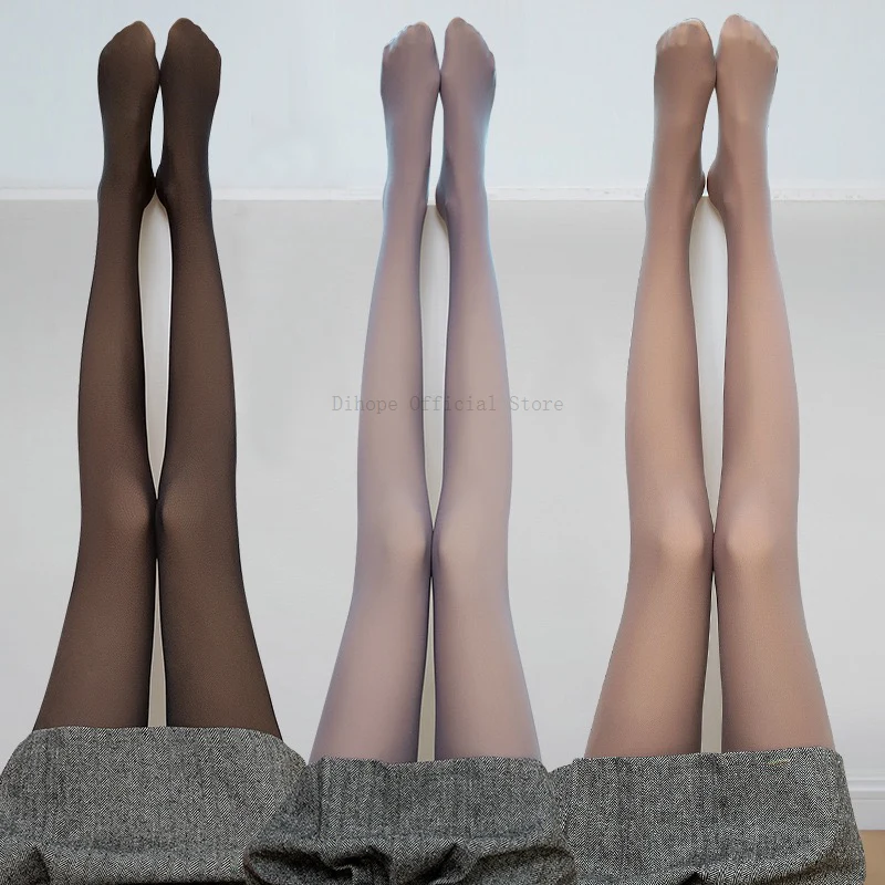 Women Warm Fleeced Pantyhose Thermal Panty Trousers Fake