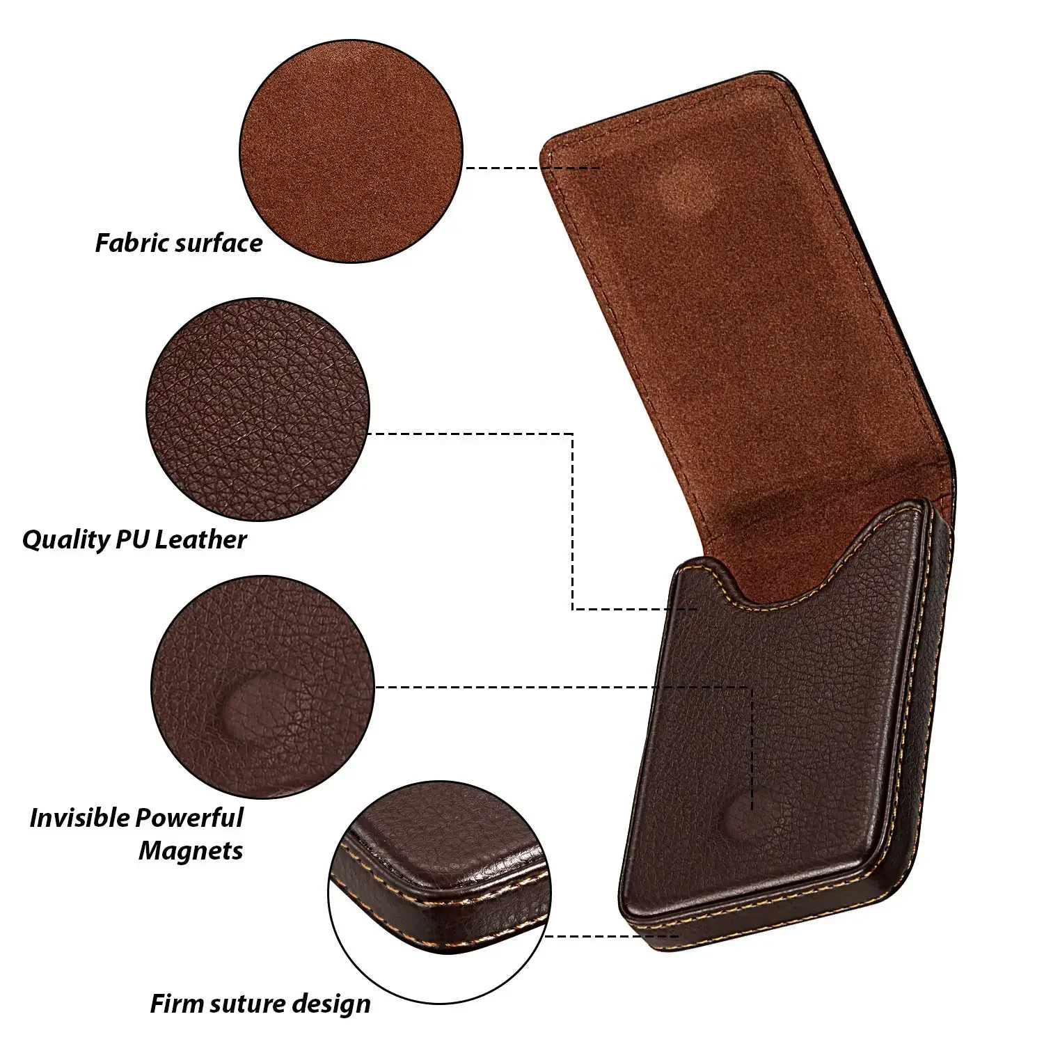 Business Men's Card Holder Magnetic Attractive PU Leather Business Card Case Name Box