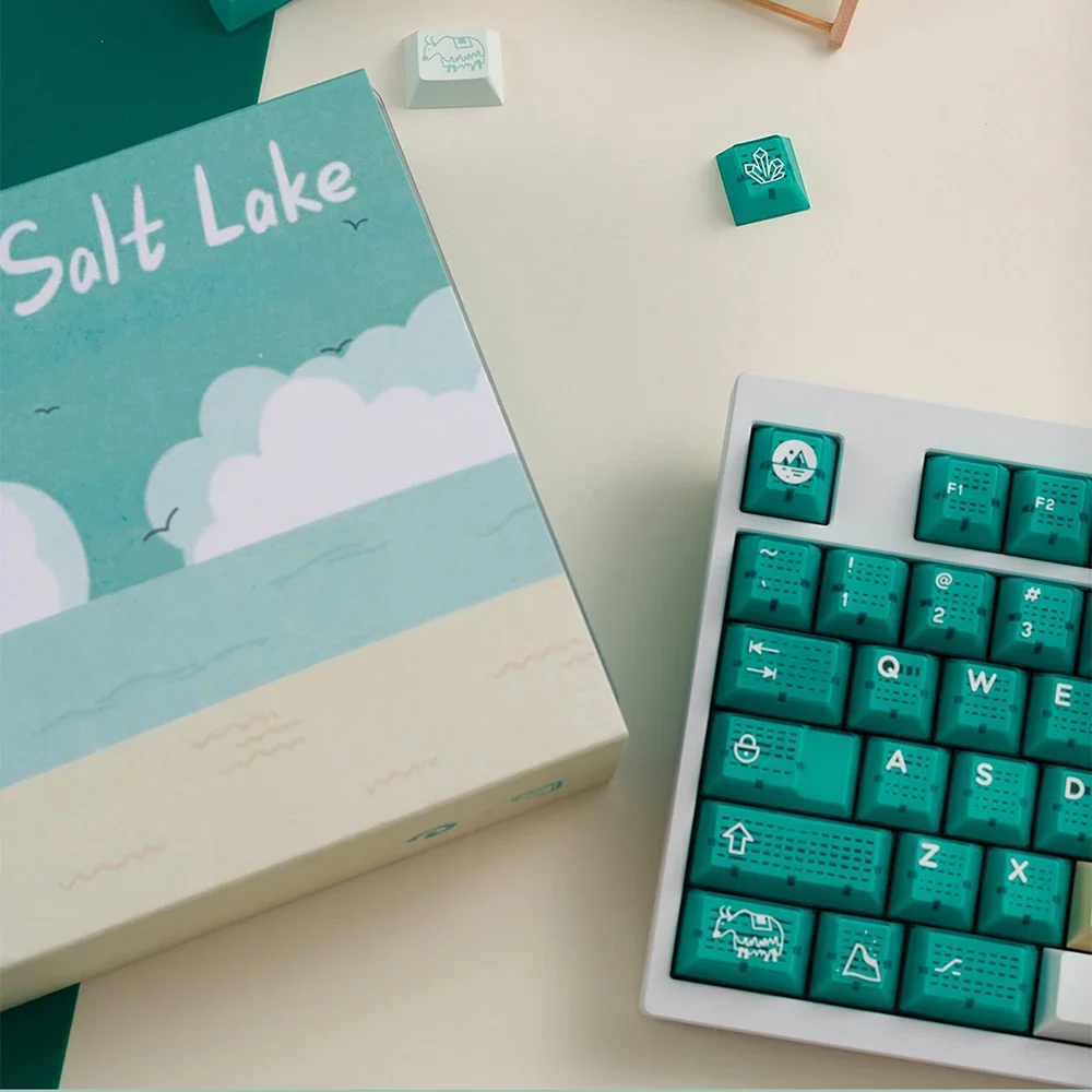 Domikey X JU Salt Lake Keycap Set ABS Doubleshots Tech