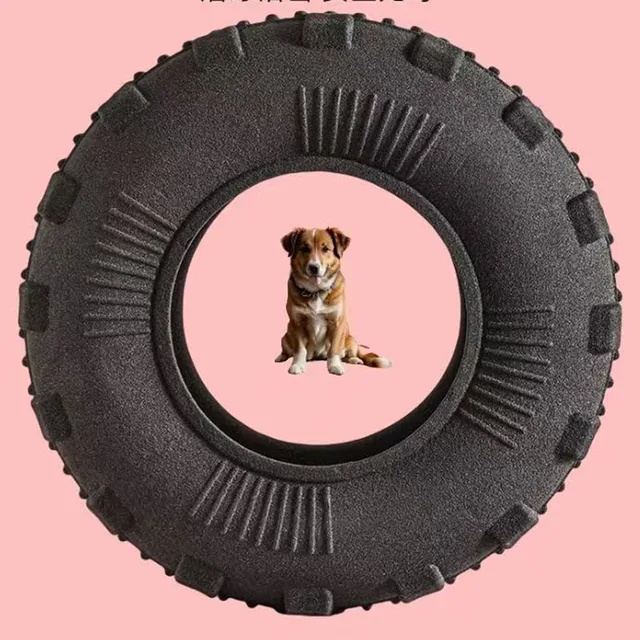 Dog rubber tire toy grinding teeth bite resistant boredom from high consumption of energy large and medium-sized dogs 2