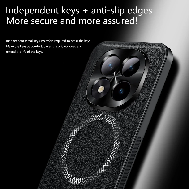 Premium Nubuck Leather Magnetic Shockproof Protective Case Cover