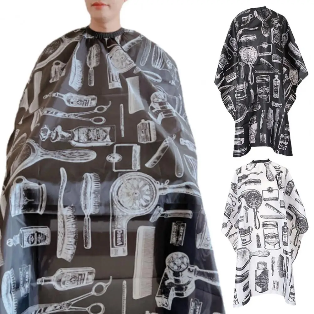 

Salon Barber Cape Vintage Breathable Non-Sticky Dustproof Anti-stick Fabric Professional Hair Cutting Cape Hair Salon